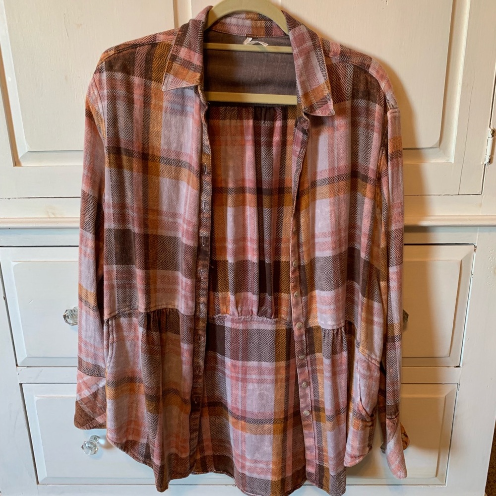 Free People Plaid Flannel
